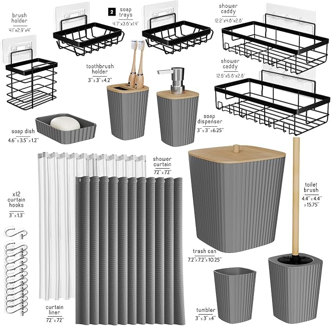 Clara Clark Bathroom Accessories Set - Image 3