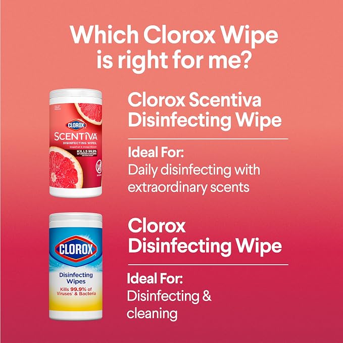 Clorox Scentiva Disinfecting Wipes, Grapefruit and Orange Blossom - Image 8