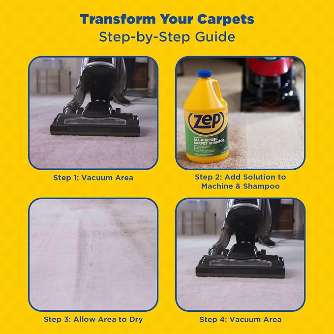 ZEP All-Purpose Carpet Shampoo Concentrate 128 ounce ZUCEC128 - Image 7