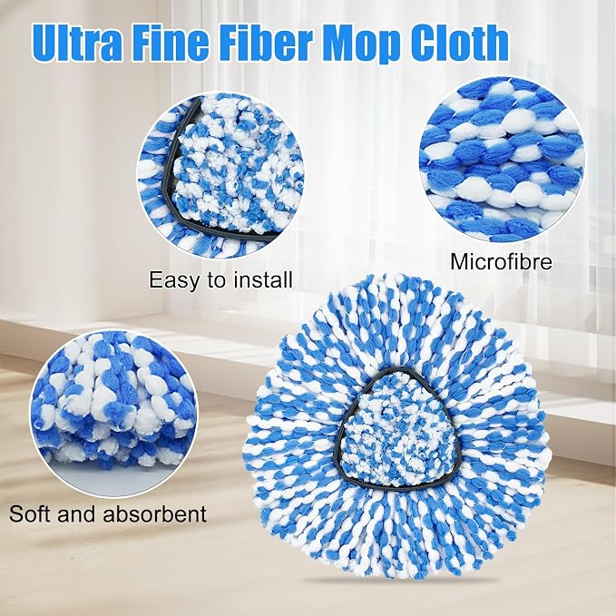 4Pack Mop Replacement Head for O Cedar RinseClean 2 Tank System, Mop - Image 4