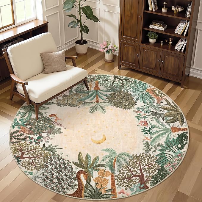 GarveeHome Round Area Rugs 5ft for Bedroom - Image 7