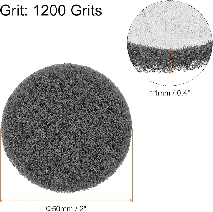HARFINGTON 20pcs Scrubber Scouring Pads 1200 Grits 2 Inch Drill Power Brush - Image 2
