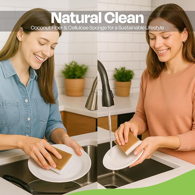 Natural Kitchen Sponges Pack of 12 - Image 5