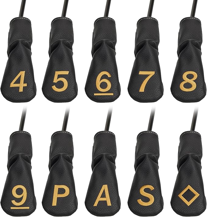10pcs /Set Black Hybrid Iron Head Covers Protector - Image 6