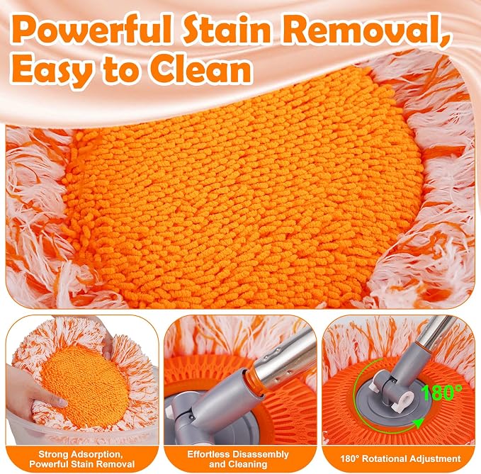Wall Mop, Primium 68” Wall Cleaner, High-Quality Baseboard Cleaner, - Image 3