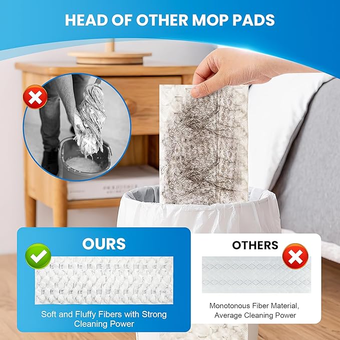 50 Pack Disposable Microfiber Cleaning Mop Pads - Image 6