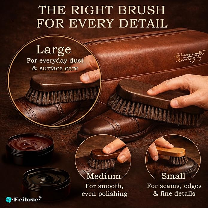 Shoe Care Kit – 16-in-1 Leather Shoe Polish, Cleaning & Conditioning Kit - Image 6