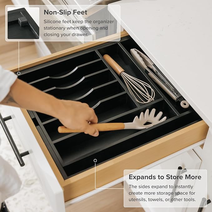 KitchenEdge Premium Silverware, Flatware and Utensil Organizer - Image 6