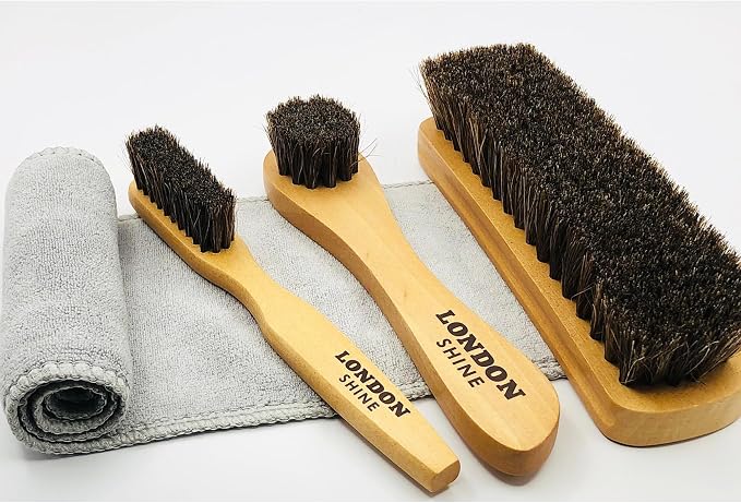 Horsehair Shoe Brush Kit 4 Piece – Premium Horsehair Shoe Brush Set - Image 6
