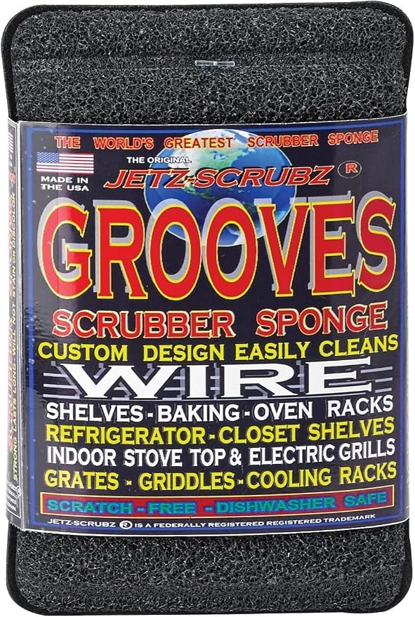 Jetz-Scrubz Grooves Scratch-Free Scrubber Sponge by Jetz-Scrubz