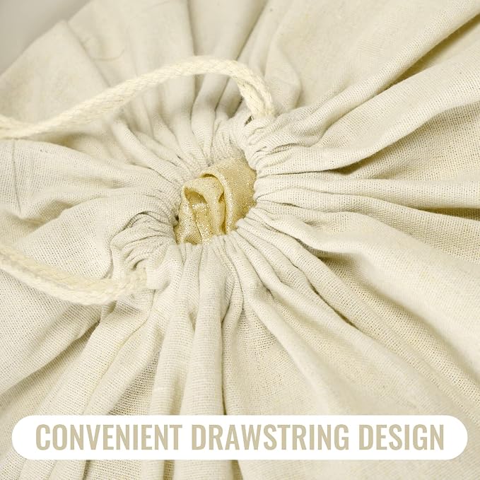 4 Pieces 28" x 36" Canvas Laundry Bags Bulk Large Cotton Laundry - Image 3
