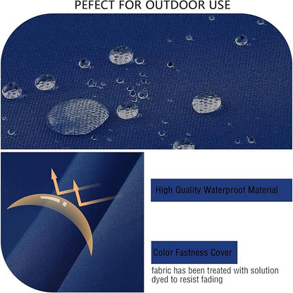 idee-home Outdoor Cushions for Patio Furniture, Outdoor Seat Cushion, Waterproof Couch Hampton Bay Deep Seat Replacement Chair Cushions for Garden Lawn Backyard Deck, 26.5 x 26.5 Navy Bue
