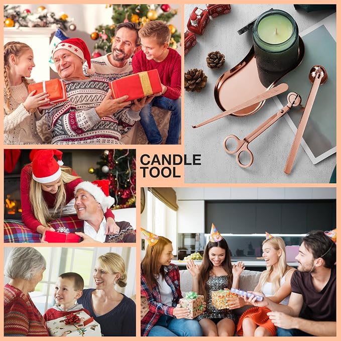 PATOISE 3 in 1 Candle Accessory Set Mini, Candle Wick Trimmer Cutter, Candle - Image 8