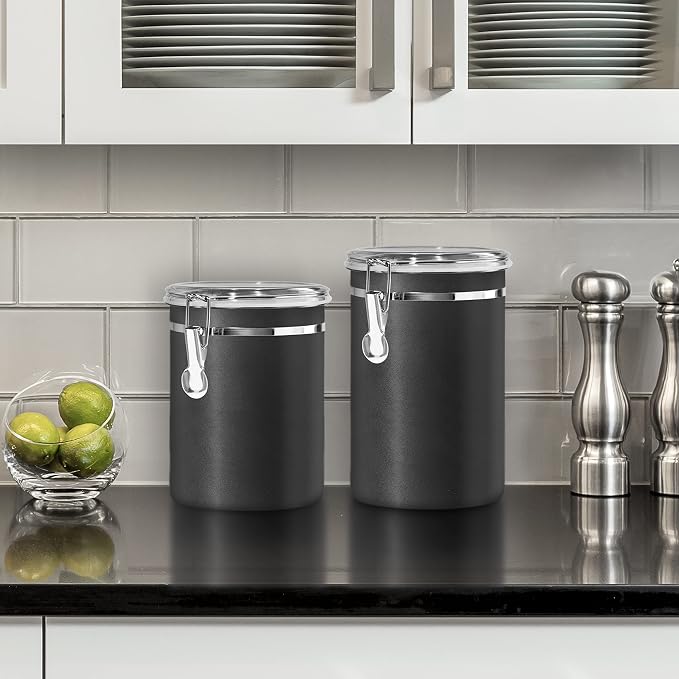 Oggi Stainless Steel Kitchen Canister 47 fl oz, Food Storage, Pantry Storage. - Image 2