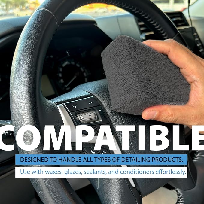 Microfiber Applicator Pad Rectangle Microfiber Applicator Sponges Lint Free - Image 7