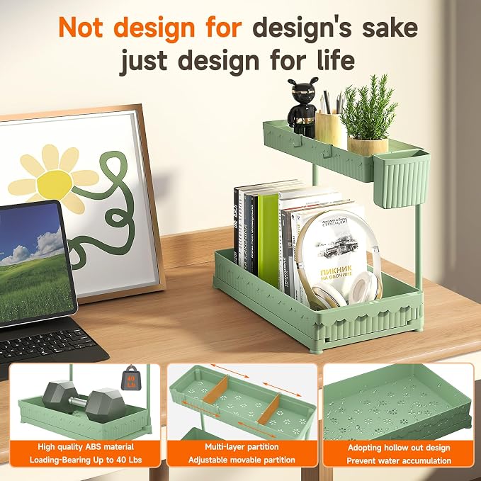 3 Pack Multi-Purpose Under Sink Organizers and Storage, 2026 L-Shaped Pull Out - Image 5
