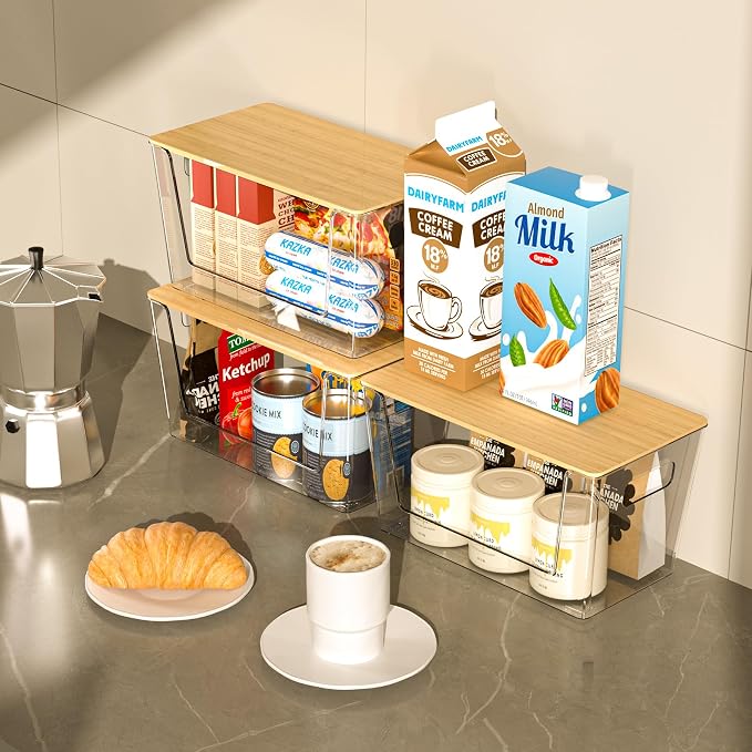 6 Pack Clear Stackable Storage Bins - Image 5