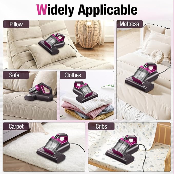 Mattress Vacuum Cleaner, 17Kpa 650W Bed Vacuum Cleaner, 273nm UV-C Light & - Image 7