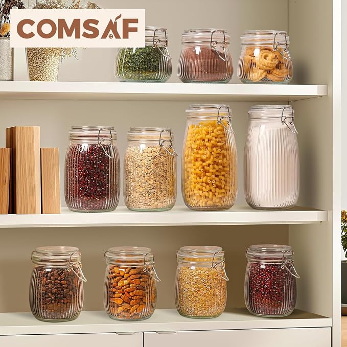 ComSaf Airtight Glass jar with lid 17oz, Glass Storage Containers with Lids - Image 8