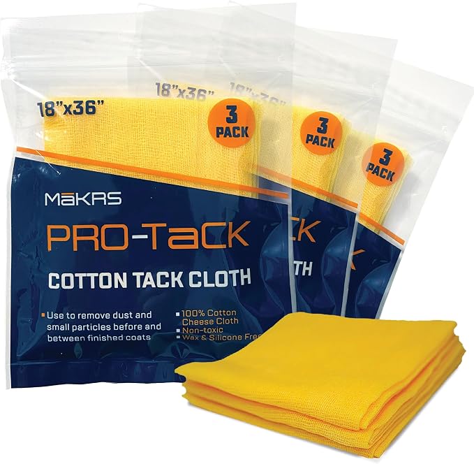 MāKRS 18" x 36" Pro-Tack Tack Cloth, Remove and Trap Dust Particles, 100% Cotton by MaKRS