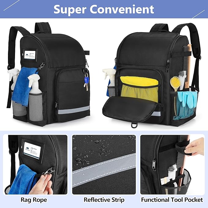 LoDrid Cleaning Bag with Thickened Adjustable Shoulder Straps, Large Cleaning - Image 2
