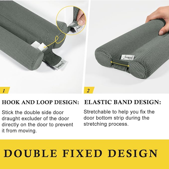fowong Under Door Draft Stopper 32 Inch Adjustable Draft Stopper - Image 6