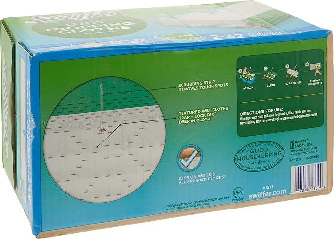 Swiffer Sweeper Wet Mopping Cloths Refills Open Window Fresh 32 Count Pack of 2 - Image 4
