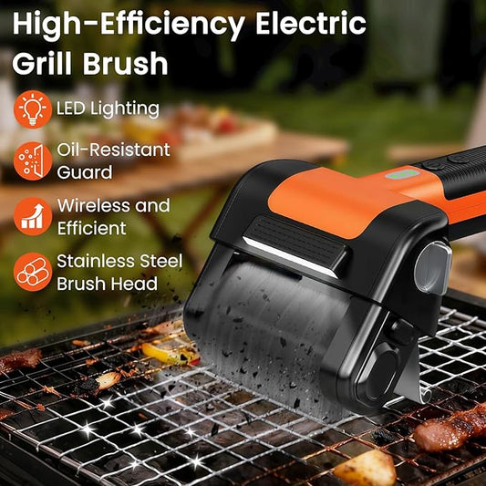 Electric Rotary Grill Brush, 950 RPM Cordless Rechargeable BBQ Tool - Image 2