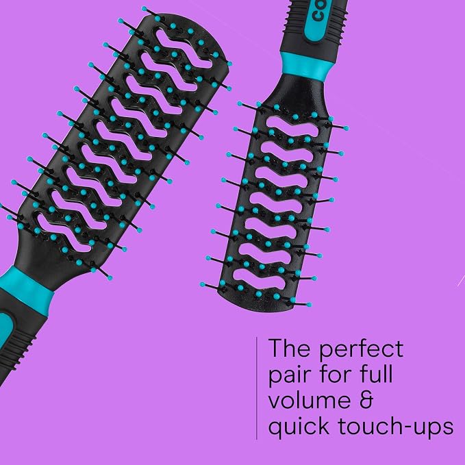 Conair Grip & Lift Vent Hairbrush 2PK, Full-Size and Mid-Size Brush Set - Image 4
