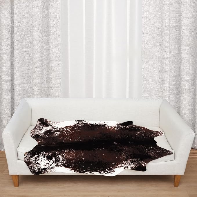 MACEVIA Faux Cowhide Rug Cute Cow Print Rugs Animal Area Carpet Western Decor - Image 7