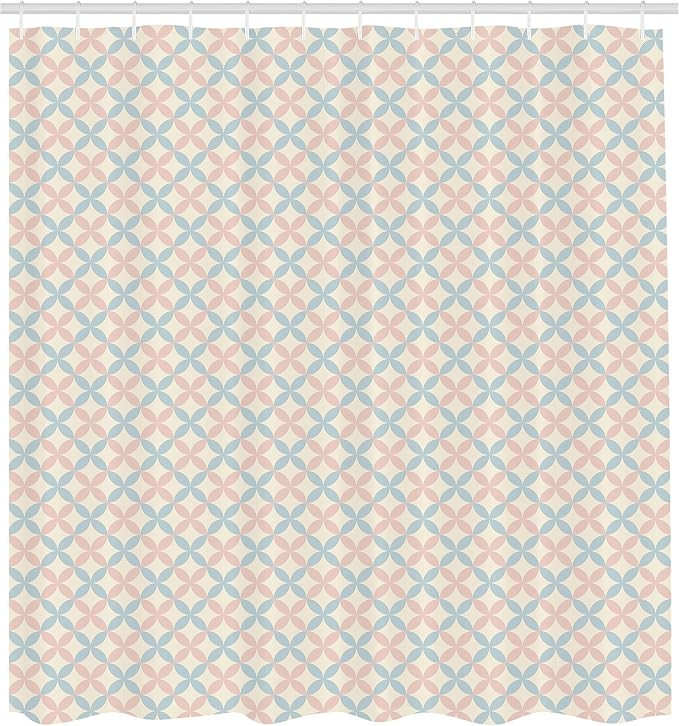 Ambesonne Shabby Flora Shower Curtain, Floral Motif Pastel Colors Flower Petals - Image 2