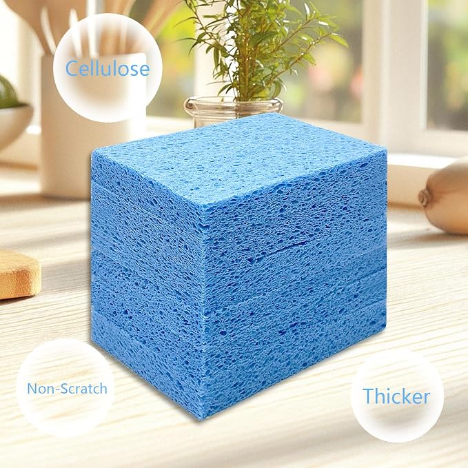 Cellulose Sponges, Large Size 4" x 6" x 1" - Image 7
