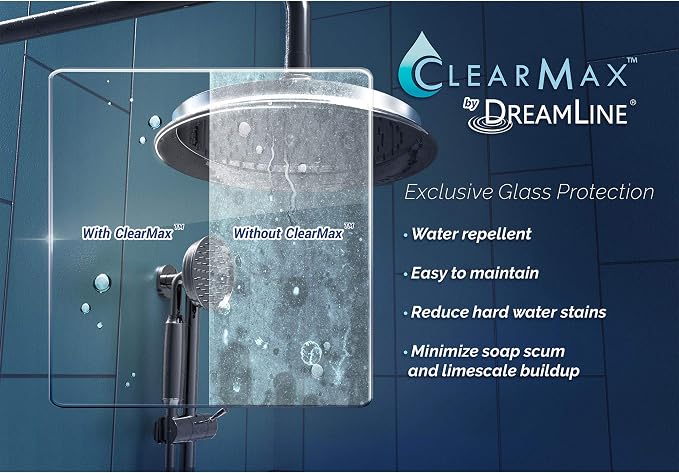 DreamLine Sapphire 56-60 inch W x 60 inch H Semi-Frameless Bypass Tub Door in - Image 7