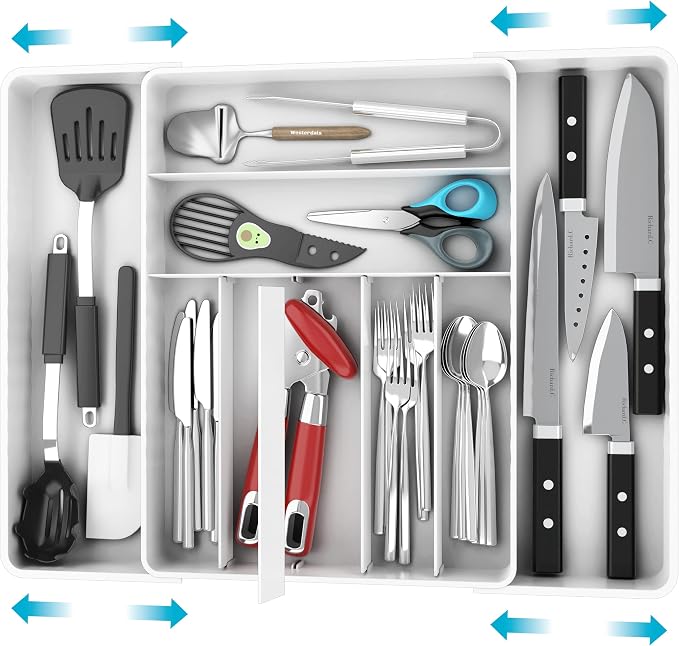 Simple Houseware Expandable & Adjustable Cutlery Drawer Organizer by SimpleHouseware