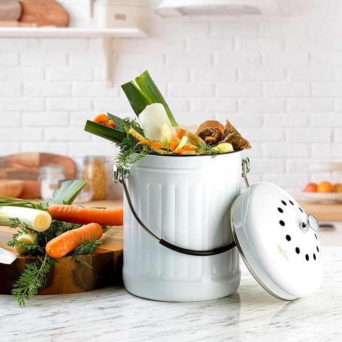 RED FACTOR Premium Compost Bin for Kitchen Countertop - Image 4