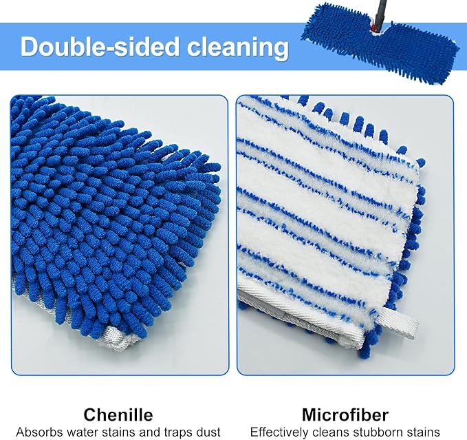 3 Pack Mop Heads Replacements for Ocedar Dual-Action Microfiber Flip Mop - Image 2