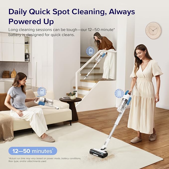 LEVOIT Cordless Stick Vacuum, Anti-Tangle, LED Headlights, Removable Battery - Image 2