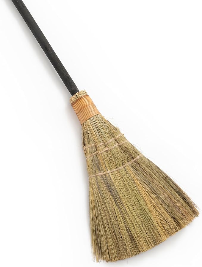 Vietnamese Straw Soft Black Broom by TTSForHome
