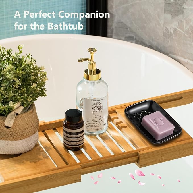 Gomakren Soap Dish for Shower, Ceramic Soap Dishes for Bar Soap Sponge - Image 7
