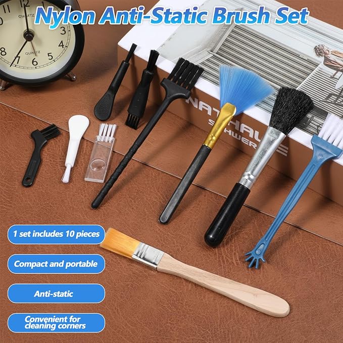 10 Pcs Mini Keyboard Cleaning Brushes Kit, Anti Static Brush Keyboard Brush - Image 3
