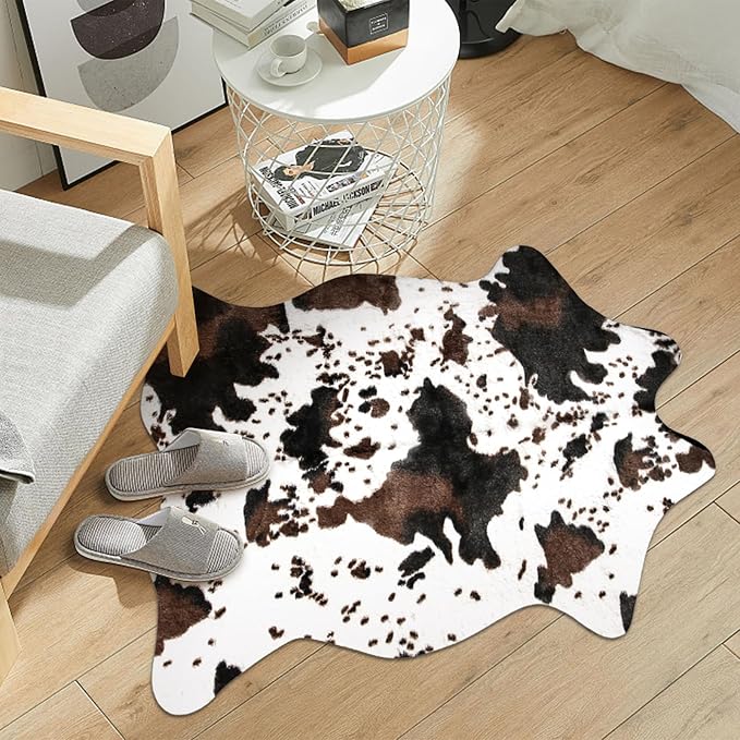MACEVIA Cowhide Rug Cute Cow Print Rugs Western Decor - Image 7