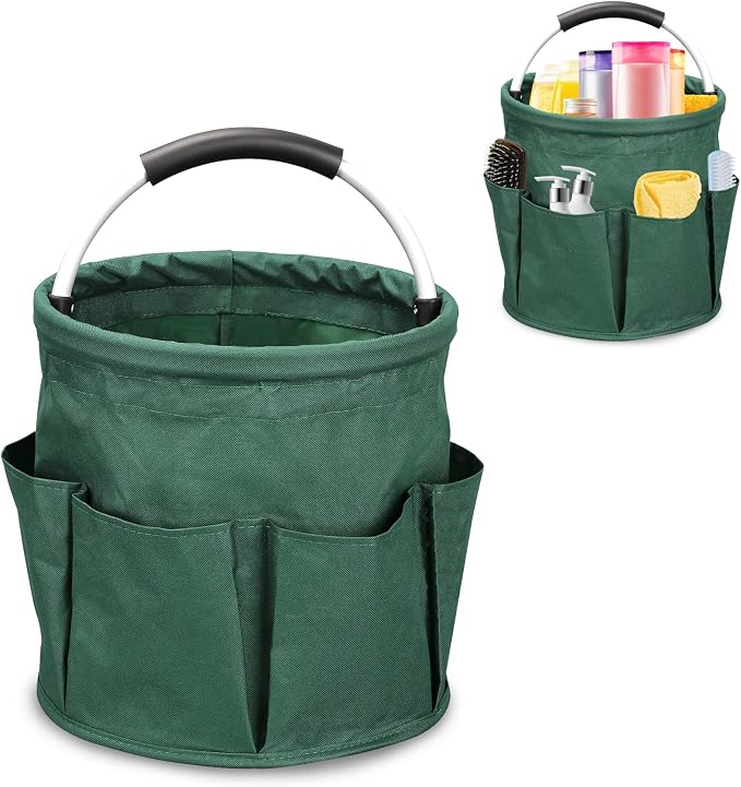 17L Portable Cleaning Bucket Organiser, 6 Pockets Foldable Cleaning Caddy by Yallmie