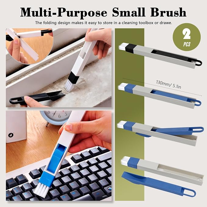 15Pcs Crevice Cleaning Brush Set Hard Bristle Scrub Brushes Tools Groove Gap - Image 6