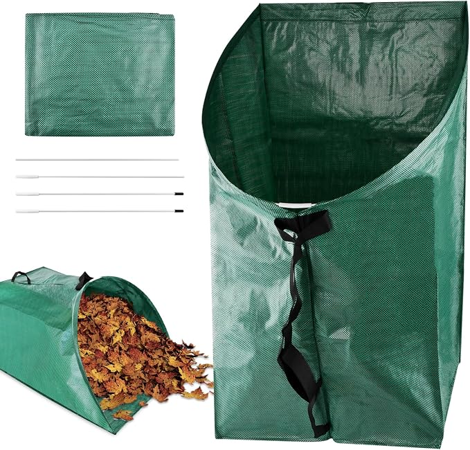 53 Gallon Leaf Collector, Large Yard Dustpan & Reusable Leaf Bag, Foldable - Image 2