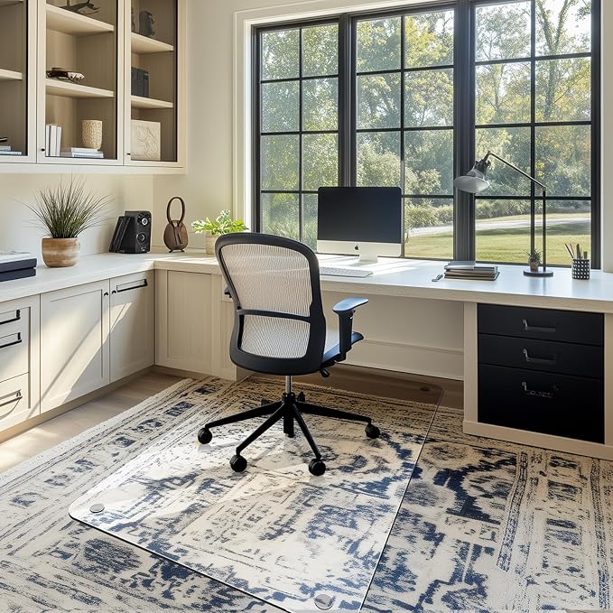 Office Chair Mat for Carpet & Hardwood, Upgraded 29" x 48" Dual Use Tempered - Image 9