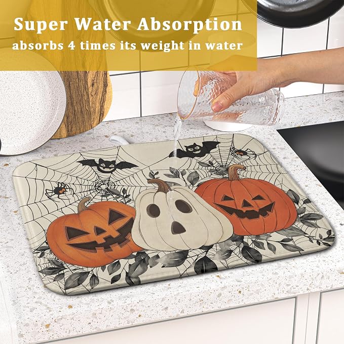 Halloween Pumpkin Dish Drying Mat - Image 7