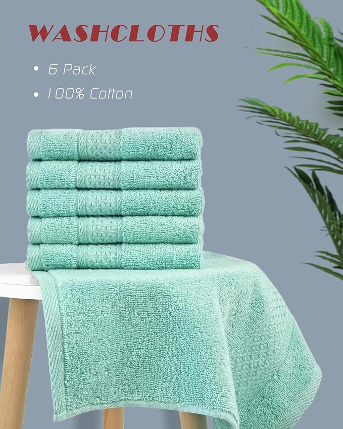 Cleanbear Washcloths for Your Body 100% Cotton Facecloths Extra Soft Bathroom - Image 2
