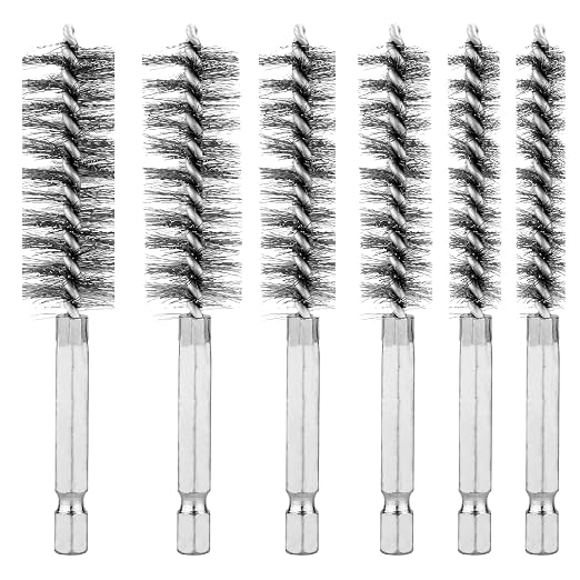 6-Pack Bore Brush Set Stainless Steel Wire Brush Bore Cleaning Brush Set by Farady