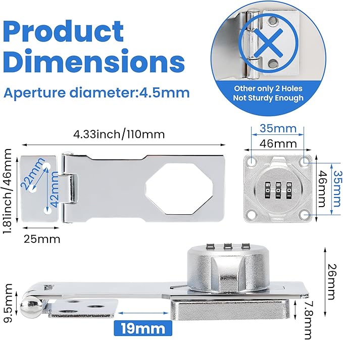 Keyless Cabinet Lock with Combination Code - Image 2