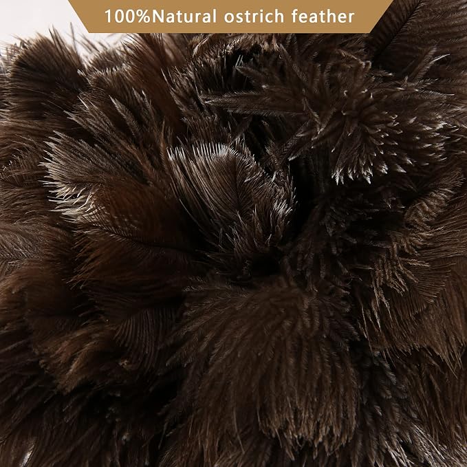 THARAHT 2PCS Ostrich Feather Duster 16 Inch Fluffy Natural - Image 7